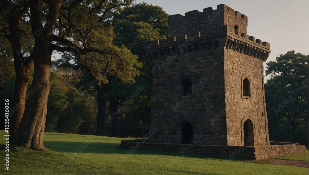 A charming archer tower stands as a reminder of the past and present A charming archer tower stands as a reminder of the past and present