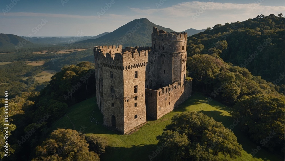 A gentle breeze flows around the enchanting archer tower A gentle breeze flows around the enchanting archer tower