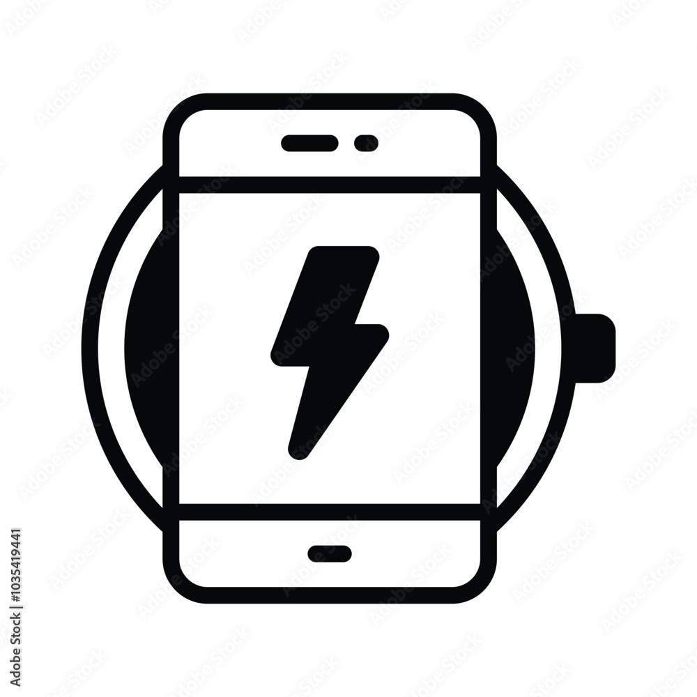 Take a look at this amazing icon of wireless charger in modern style Take a look at this amazing icon of wireless charger in modern style