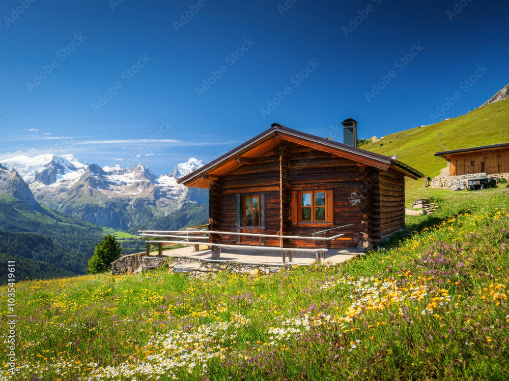 Fototapeta premium mountain lodge