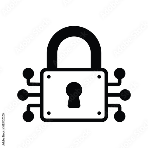 Protecting data and systems through cybersecurity, ready to use icon