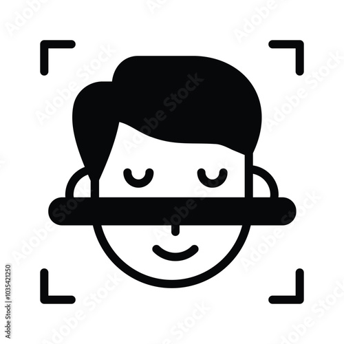 Download this amazing icon of face detection in modern style