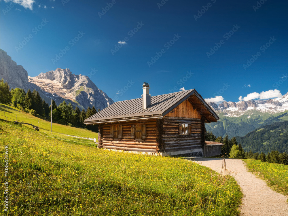 Fototapeta premium mountain lodge