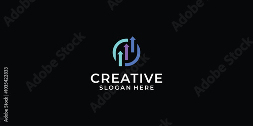 creative trading and arrow logo