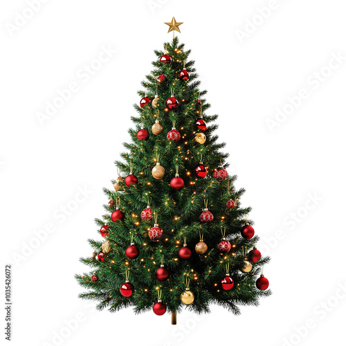 Festively Decorated Christmas Tree