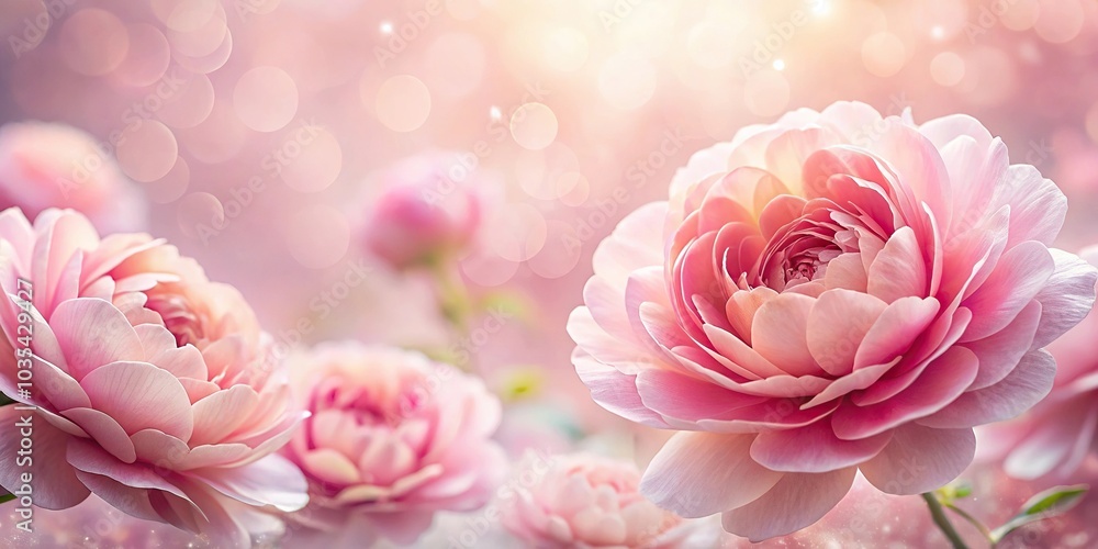 Low angle view of elegant pink floral art with soft petals Low angle view of elegant pink floral art with soft petals