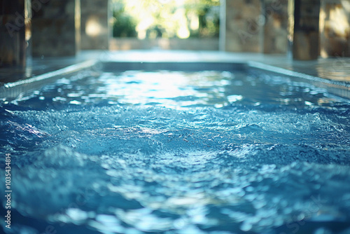 Wallpaper Mural Relaxing water surface in a tranquil indoor pool area during daytime Torontodigital.ca