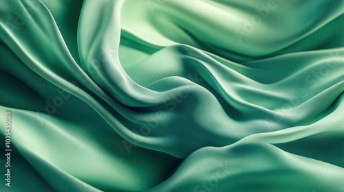 a green silk fabric