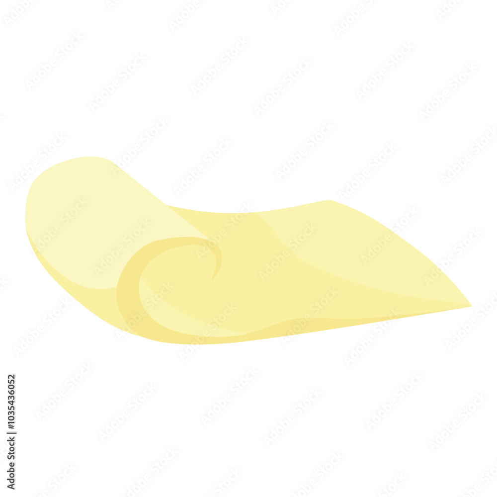 Yellow creamy piece of butter isolated on white background Yellow creamy piece of butter isolated on white background