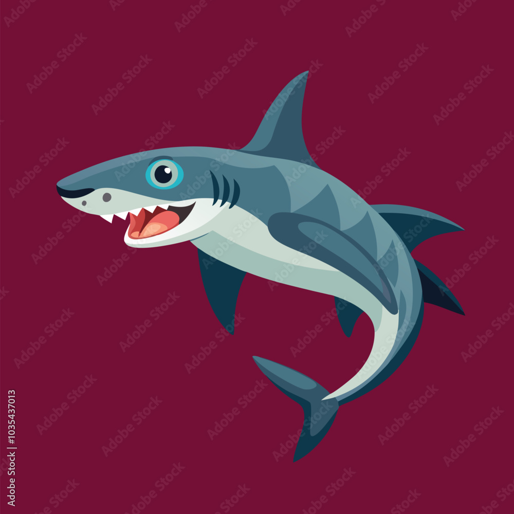 Fototapeta premium hammerhead shark animal vector design ai eps file download