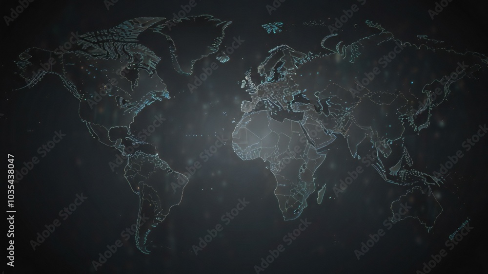 Fototapeta premium world map with code