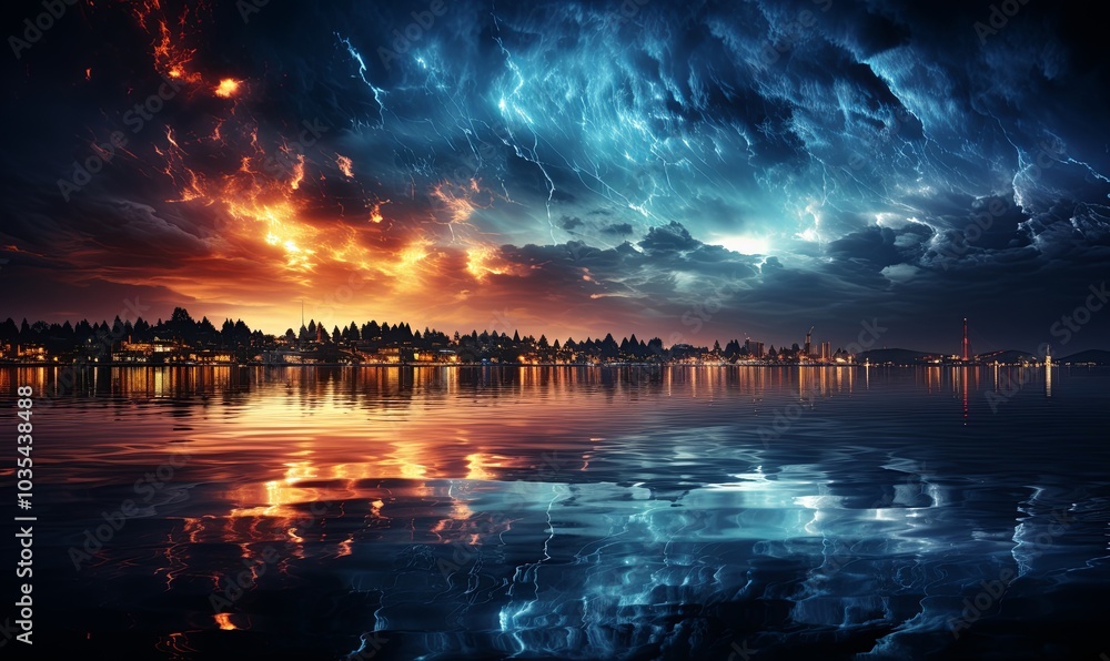 Majestic Sunset Reflecting on Lake Majestic Sunset Reflecting on Lake