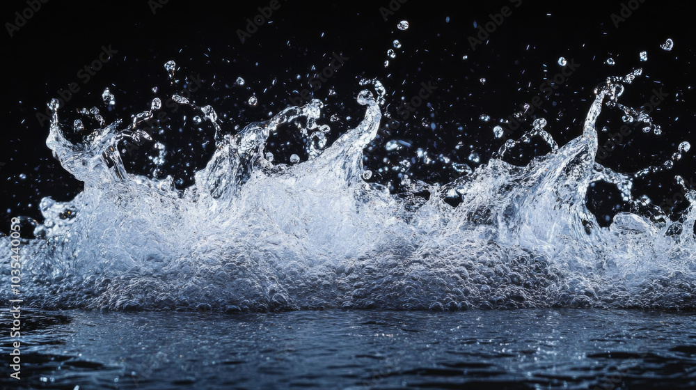 Obraz premium Image of water splashing against a black background