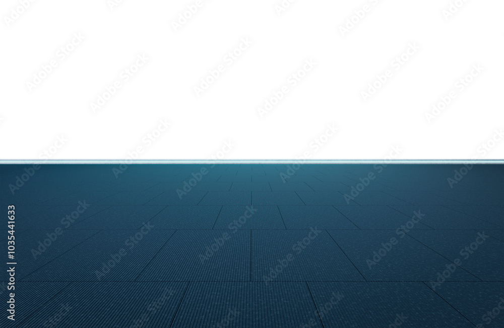 3D rendering empty parking lot with large white background 3D rendering empty parking lot with large white background