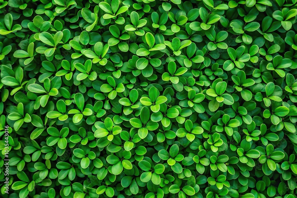 Low angle view of small green leaves creating a foliage texture background pattern Low angle view of small green leaves creating a foliage texture background pattern