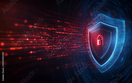 Network information security and data encryption protection technology theme background

