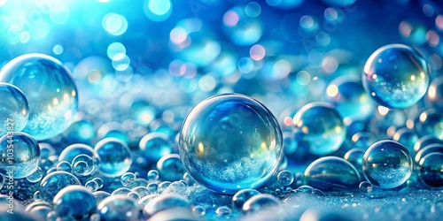 Wallpaper Mural Mesmerizing super slow motion reveals a light blue bubbling scene at 1000fps, highlighting fluid dynamics with tilt-shift photography to create extraordinary abstract visuals and art. Torontodigital.ca