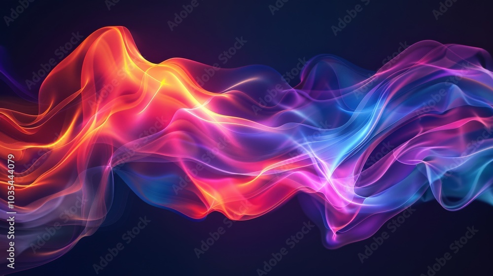 Obraz premium Thermal imaging look with hot and cold areas in a flowing abstract design