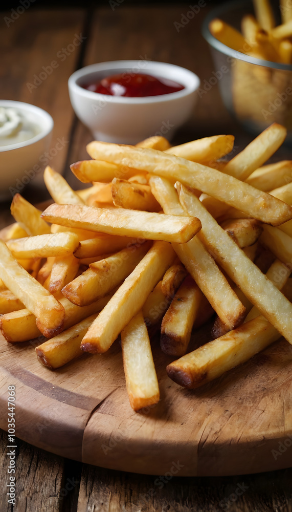 Fry Heaven: Mouthwatering Fries Served on Wood Fry Heaven: Mouthwatering Fries Served on Wood
