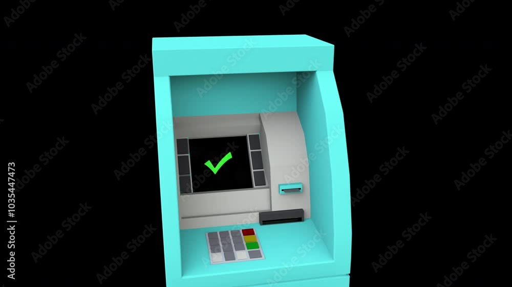 3d render atm booth machine cash withdrawal animation rendered with alpha channel transparent background 3d render atm booth machine cash withdrawal animation rendered with alpha channel transparent background
