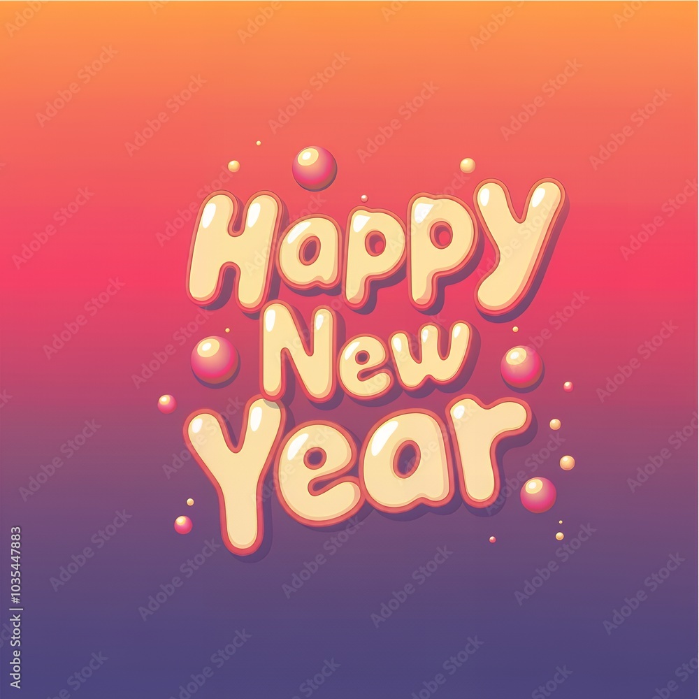 Happy New Year text background Happy New Year text background