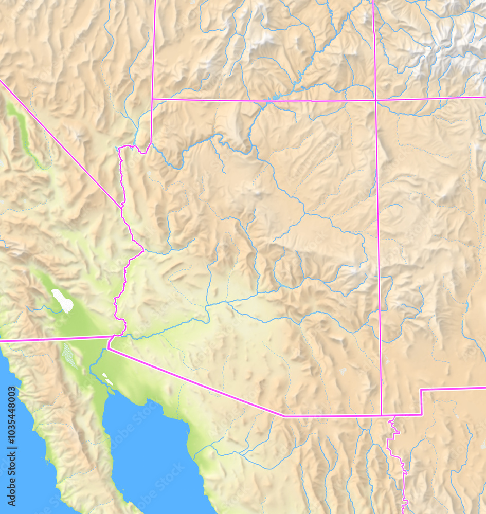 Map of the State Arizona (US). Map of the State Arizona (US).