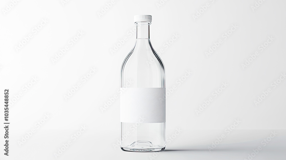 Eine Flasche als Mockup für Getränke Eine Flasche als Mockup für Getränke