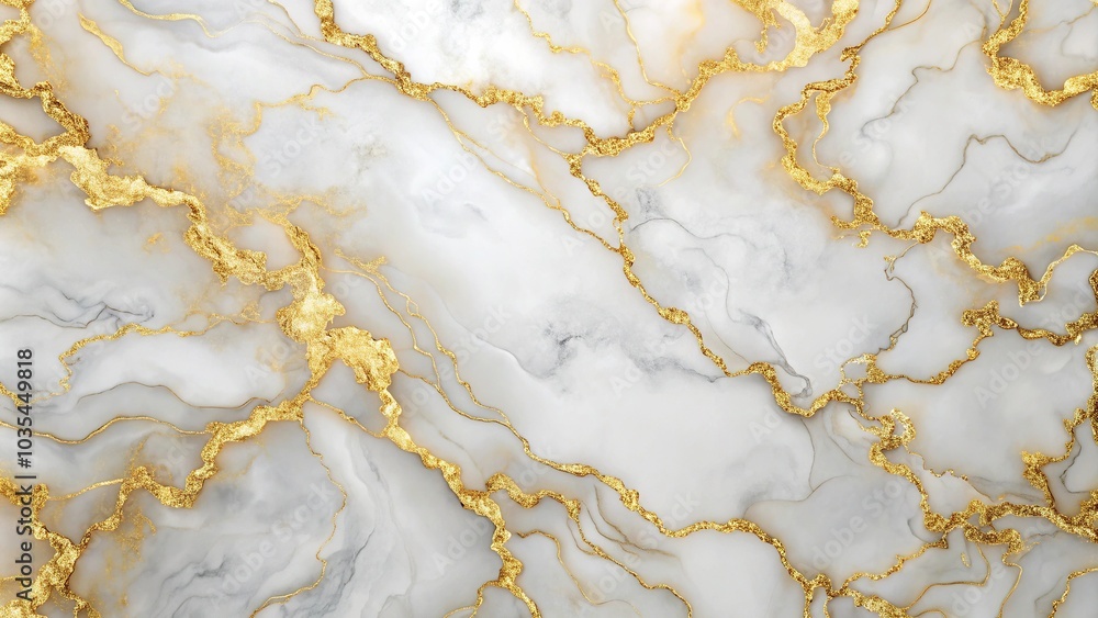Naklejka premium Luxurious abstract marble background reflecting gold paths