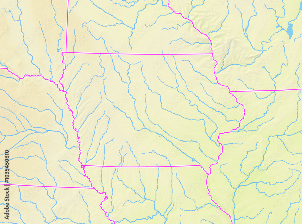 Map of the State Iowa (US). Map of the State Iowa (US).