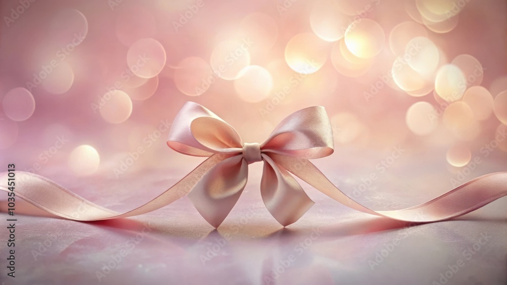 A delicate pink satin bow with a gentle curve, tied with a soft blush ribbon, sits against a dreamy background of soft, diffused light. A delicate pink satin bow with a gentle curve, tied with a soft blush ribbon, sits against a dreamy background of soft, diffused light.