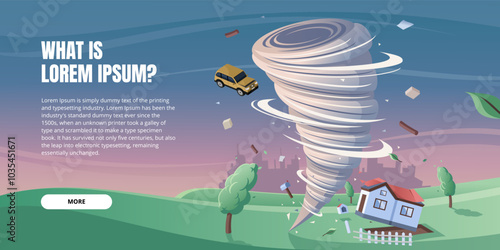 Whirlwind concept vector image a destructive tornado icon