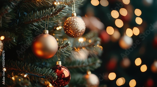 Wallpaper Mural decoration ornament on Christmas tree. Torontodigital.ca