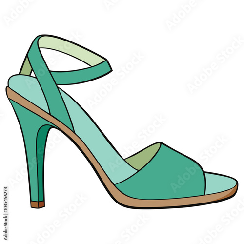 high heel shoe icon flat isolated on white background vector illustration