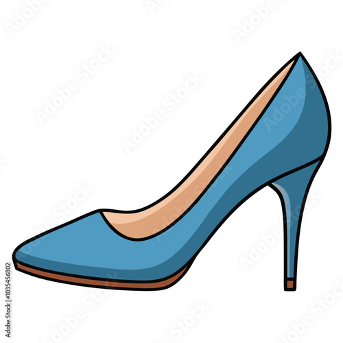 high heel shoe icon flat isolated on white background vector illustration