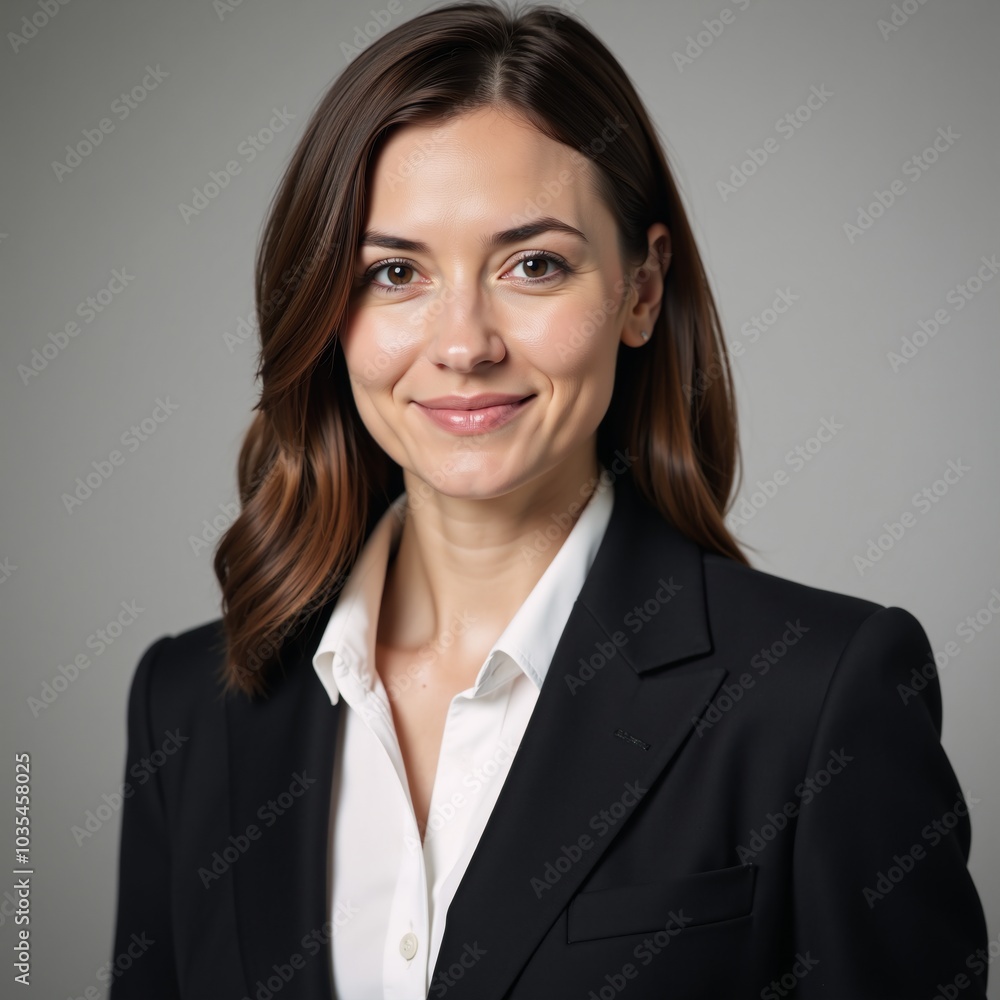 Portrayal of an elegant businesswoman in professional attire Portrayal of an elegant businesswoman in professional attire