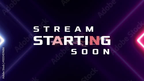 STREAM STARTING SOON OVERLAY WITH NEON BACKGROUND