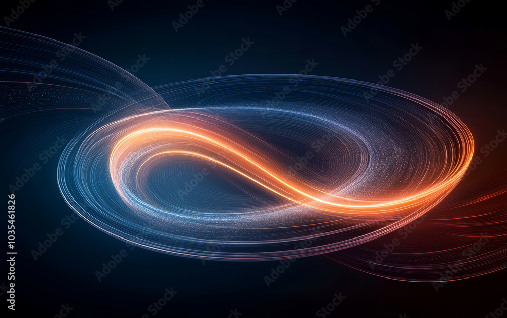 The background of future technology made up of particle elements and rays The background of future technology made up of particle elements and rays