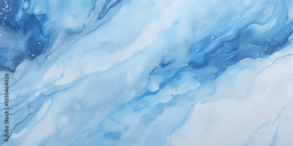 A blue wave with white splatters background. A blue wave with white splatters background.