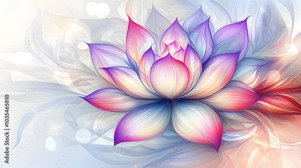 Vibrant abstract lotus flower illustration Vibrant abstract lotus flower illustration