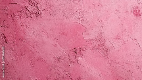 Textured pink wall background with subtle details and imperfections.