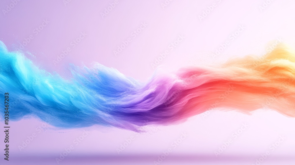 Abstract colorful wave of vibrant hues blending together Abstract colorful wave of vibrant hues blending together