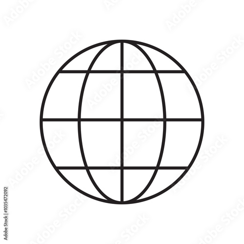 Globe icon vector isolated.