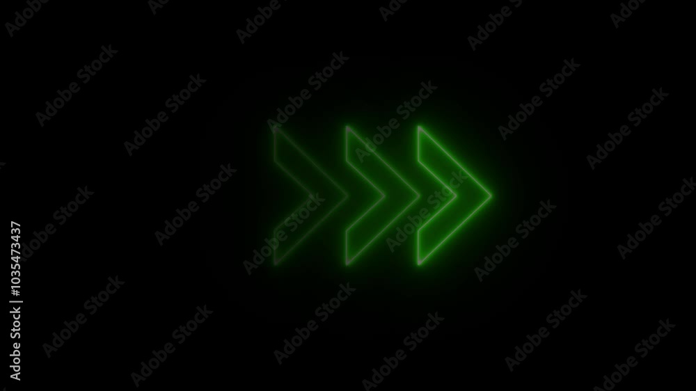 glowing neon arrow direction on black background, neon arrow sign animation. glowing neon arrow direction on black background, neon arrow sign animation.