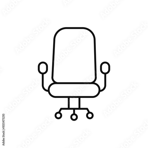 Office chair icon vector isolated.