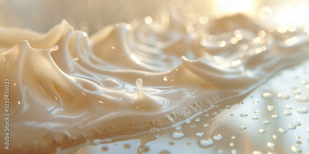 Creamy makeup foundation with water drops, beauty backdrop Creamy makeup foundation with water drops, beauty backdrop