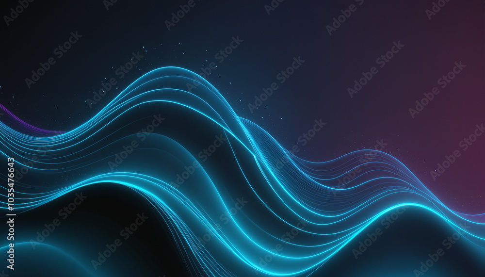 Vibrant abstract waves in neon blue and purple, ideal for digital art, technology themes, and modern design projects. Vibrant abstract waves in neon blue and purple, ideal for digital art, technology themes, and modern design projects.