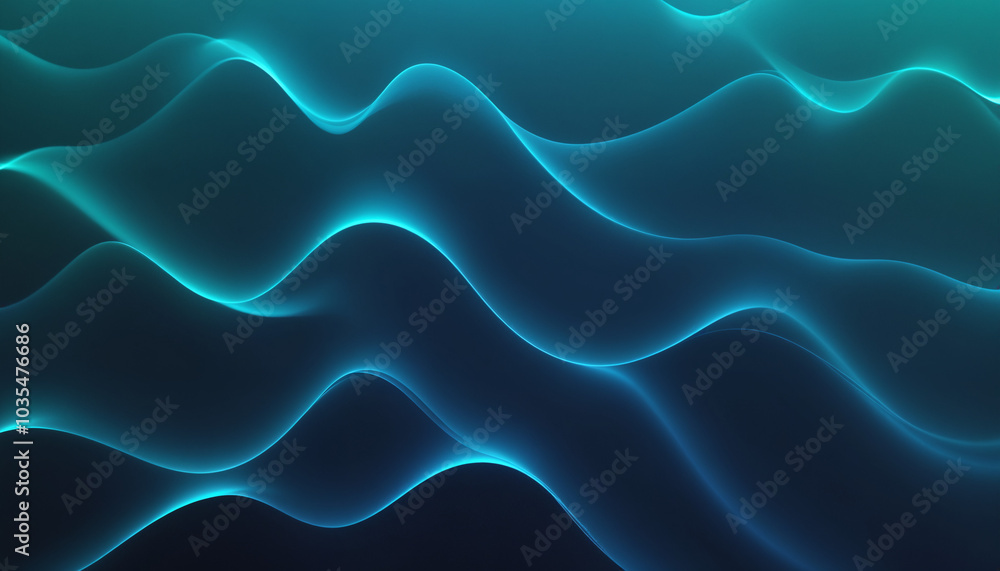 An abstract wave pattern in blue and teal, perfect for digital designs, backgrounds, and technological themes. An abstract wave pattern in blue and teal, perfect for digital designs, backgrounds, and technological themes.