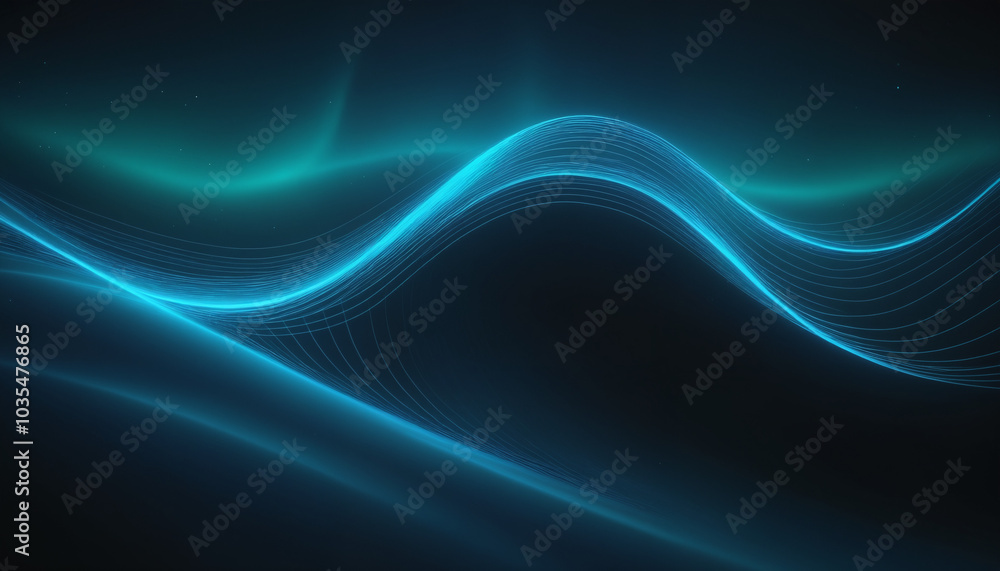 A glowing abstract wave design featuring blue hues against a dark night sky, perfect for backgrounds, tech themes, or calming visuals. A glowing abstract wave design featuring blue hues against a dark night sky, perfect for backgrounds, tech themes, or calming visuals.