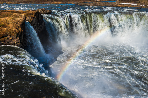 nature sceneries around the Godafoss waterfall, Northern Iceland