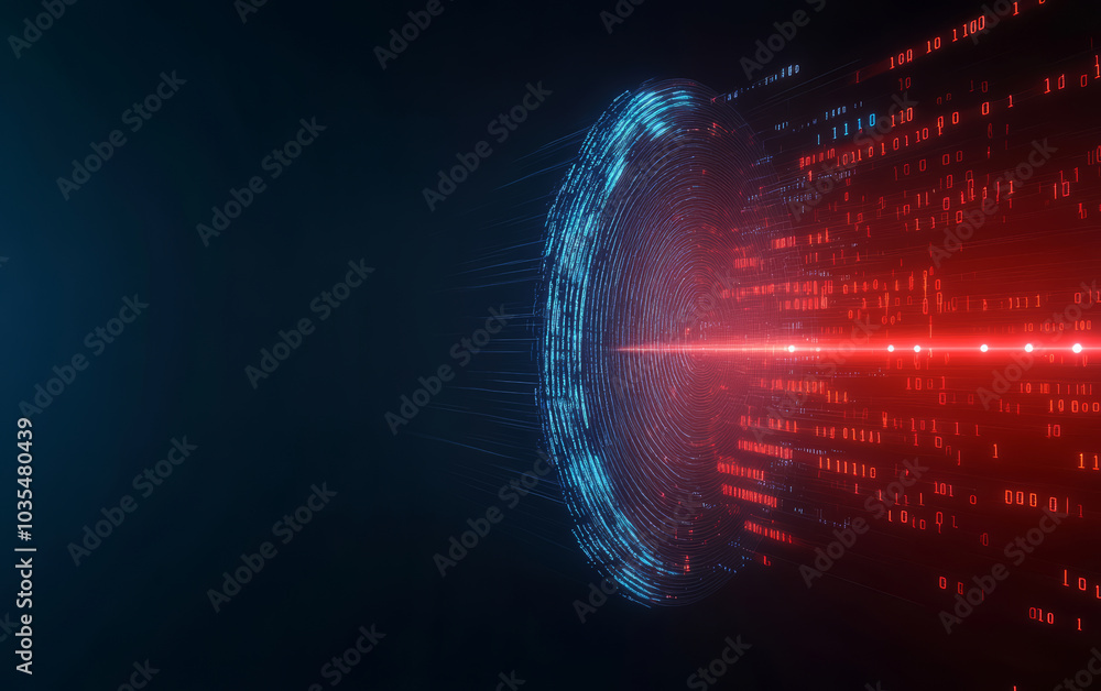 Obraz premium The background of future technology made up of particle elements and rays